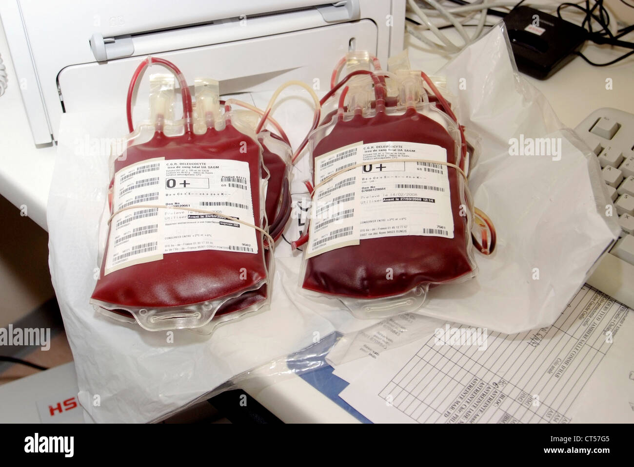 BLODD LAGER Stockfoto