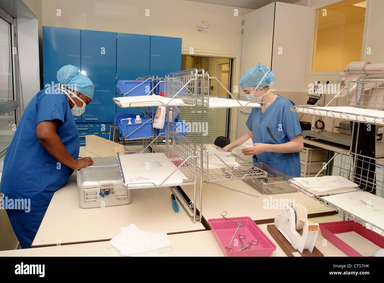 STERILISATION VON MED. AUSRÜSTUNG Stockfoto