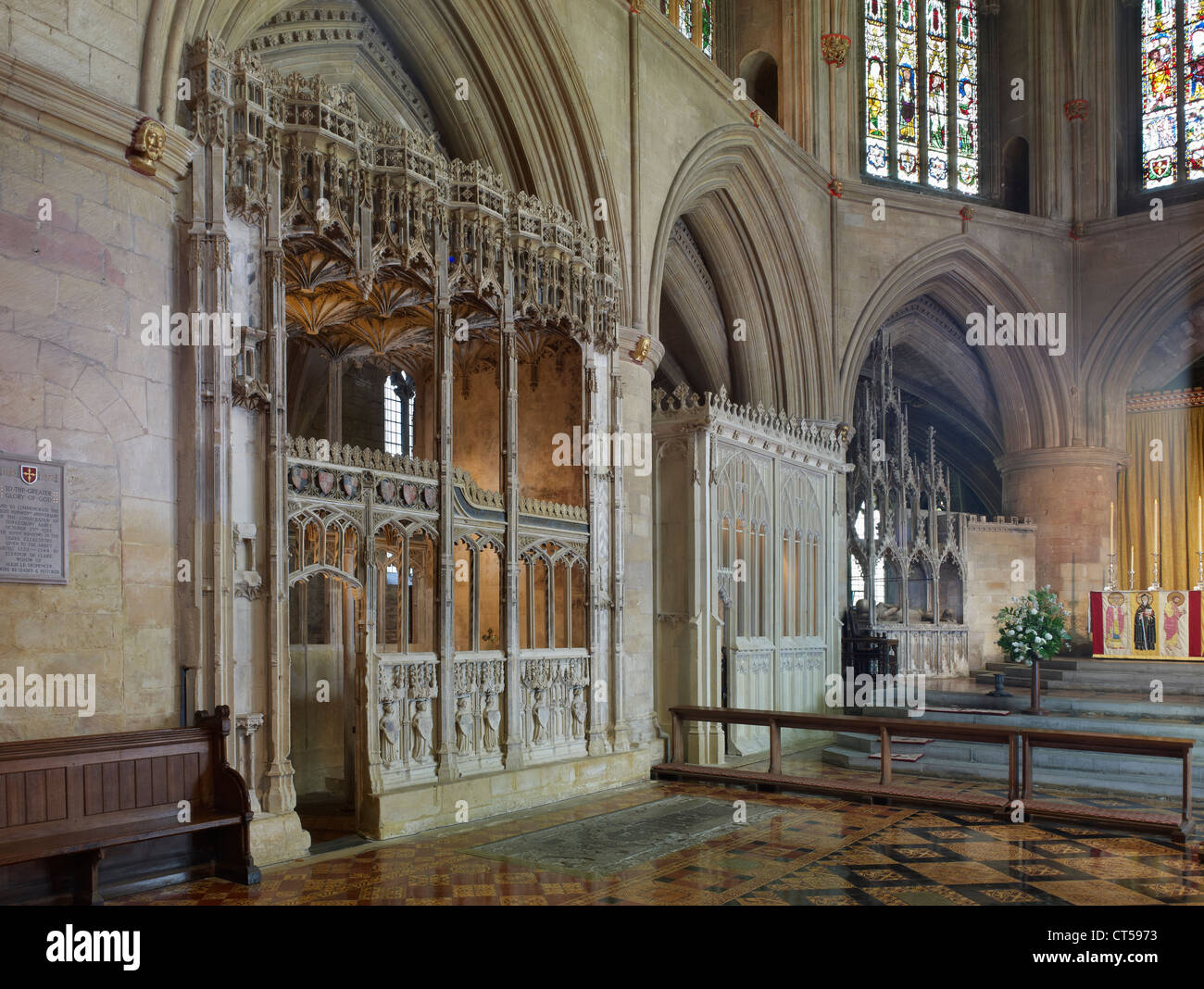 Tewkesbury Abbey Altarraums Kapellen Stockfoto