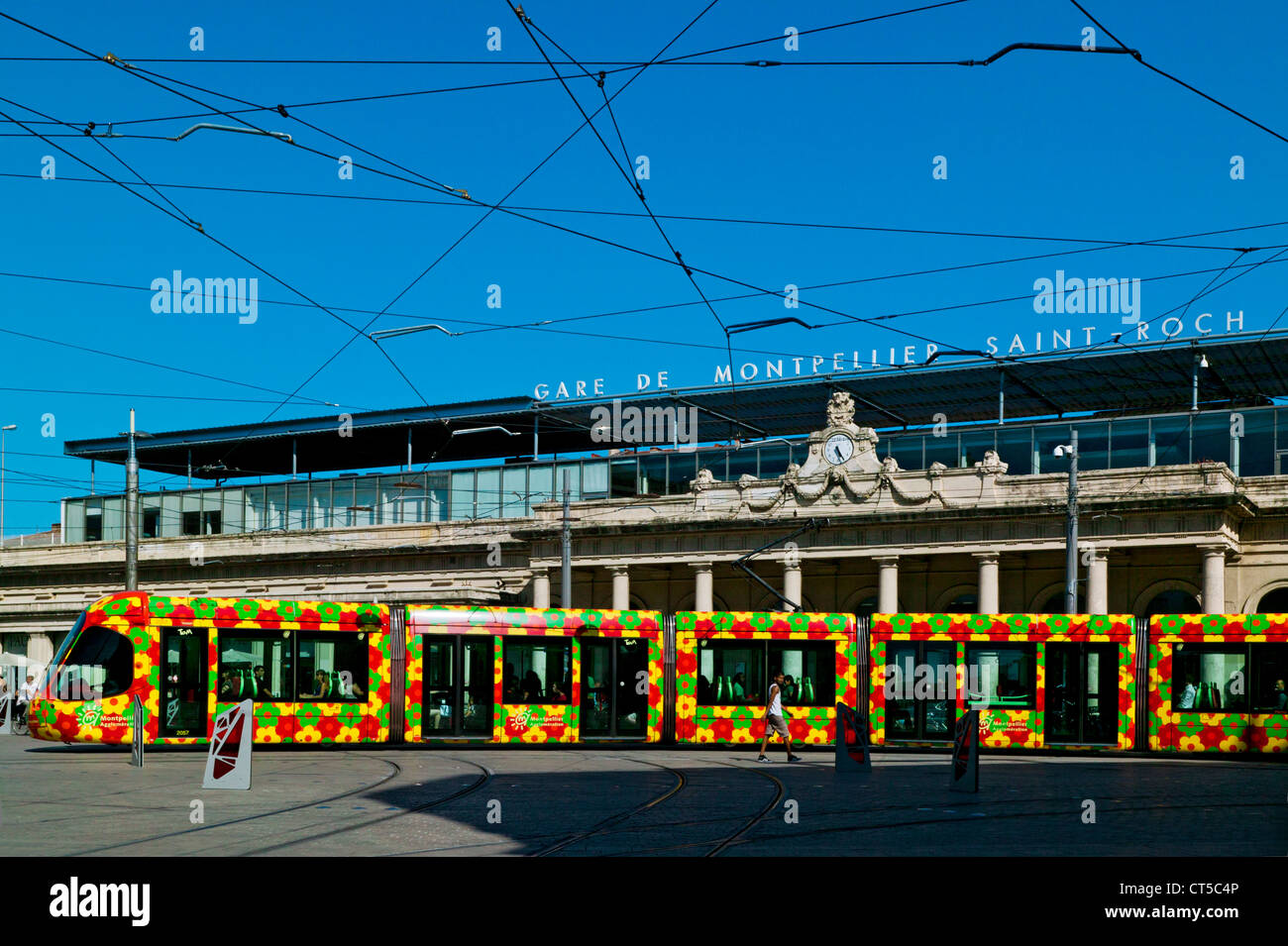 Saint Roch Bahnhofsgebäude, Montpellier, Herault, Frankreich Stockfoto