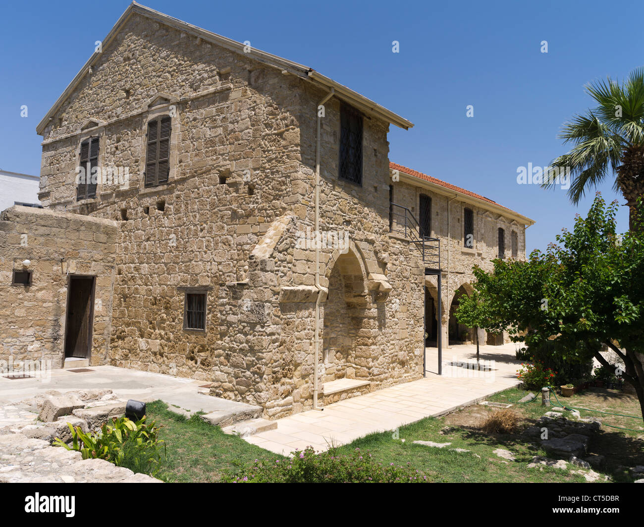 dh Larnaca Fort LARNACA Zypern Larnaka Festung bauen Heimatmuseum mittelalterlichen Innenhof Stockfoto