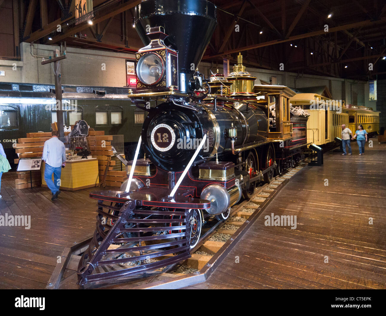 North Pacific Coast Nummer 12, Sonoma, in das California State Railroad Museum in Sacramento, USA Stockfoto