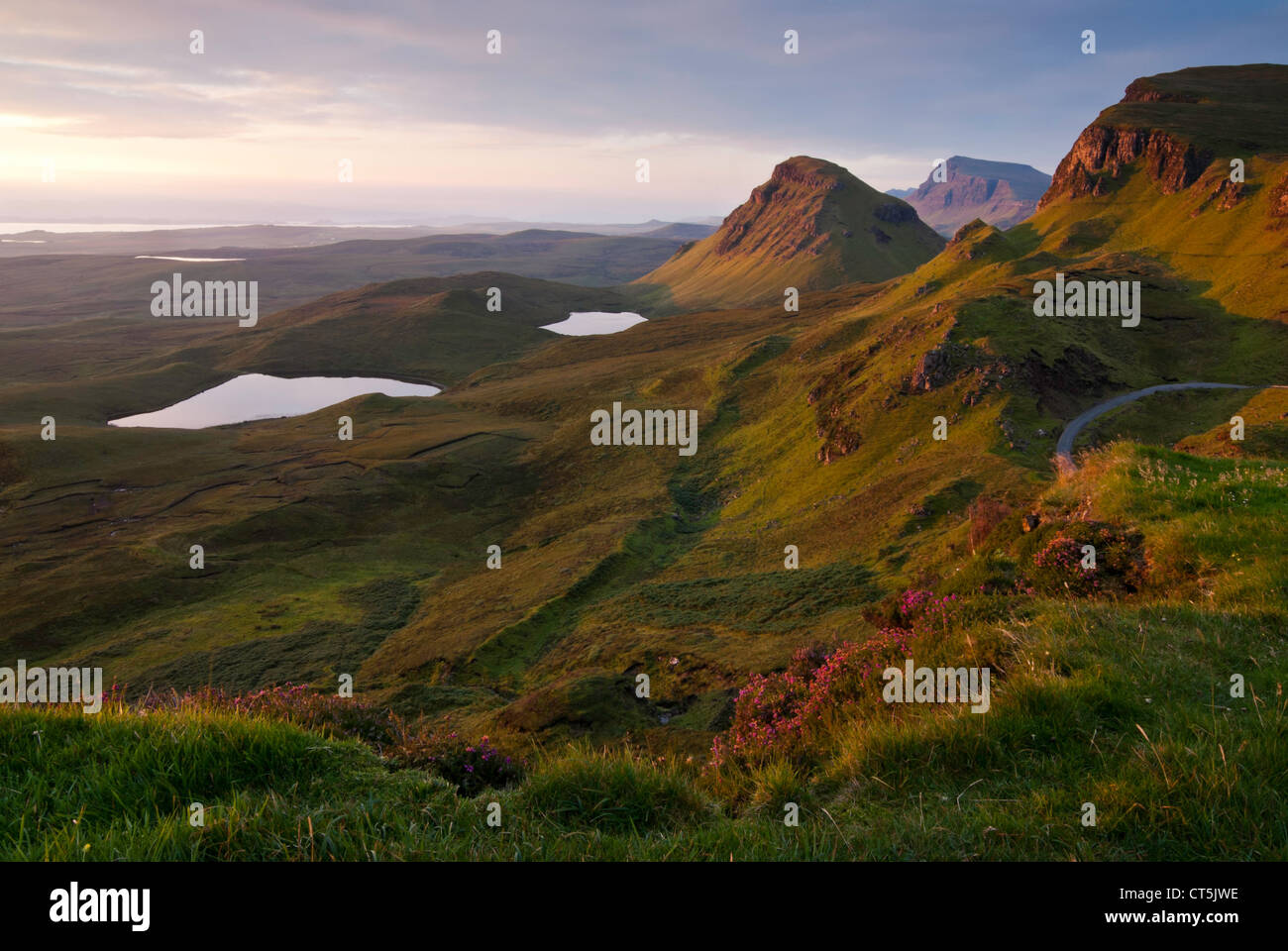 Sonnenaufgang auf der Trotternish Isle Of Skye Schottland, Vereinigtes Königreich Stockfoto