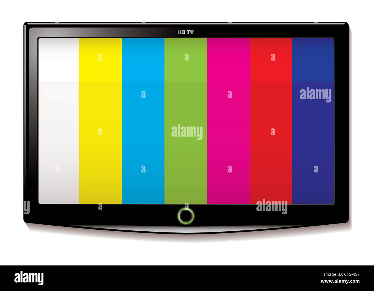 Streifen-Test-Bildschirm auf moderne LCD-Fernseher an der Wand montiert  Stockfotografie - Alamy