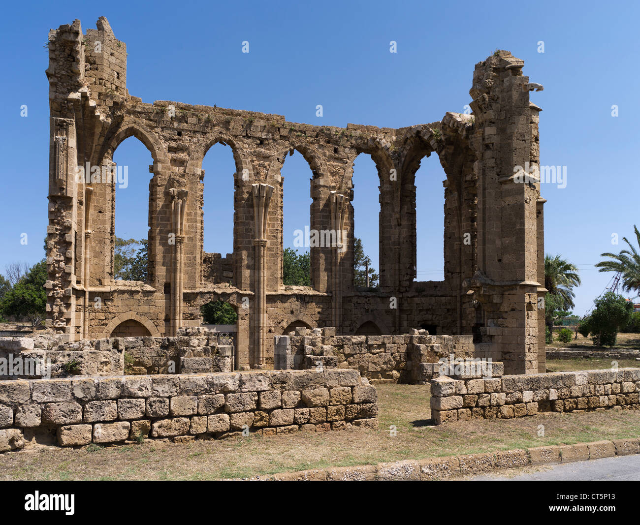 dh Ruinen alte Stadt FAMAGUSTA Nord Zypern Kirche St. George der Latiner Stockfoto