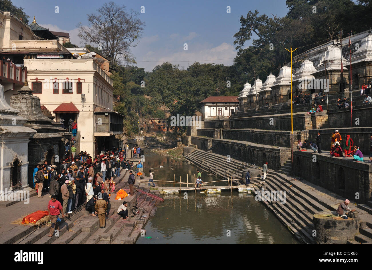 Eine Ansicht von Pashupatinath Kathmandu Nepal Stockfoto