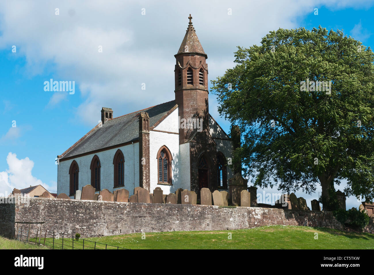 Gebäude, Kirche, Mouswald, Dumfriesshire, Schottland, Stockfoto
