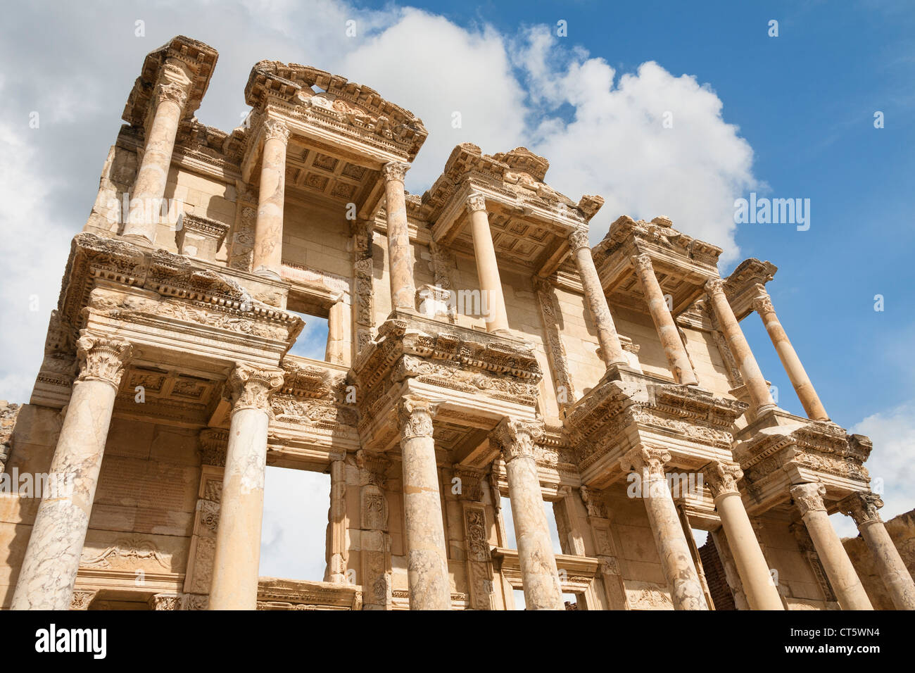 Der Celsus-Bibliothek, Ephesus, Türkei Stockfoto