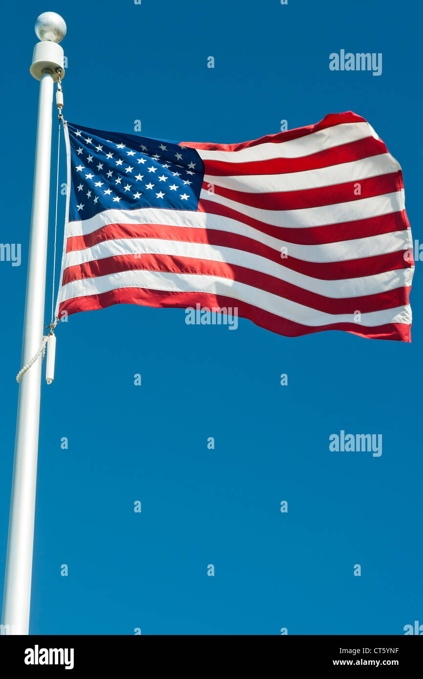 Die amerikanische Flagge. Stockfoto