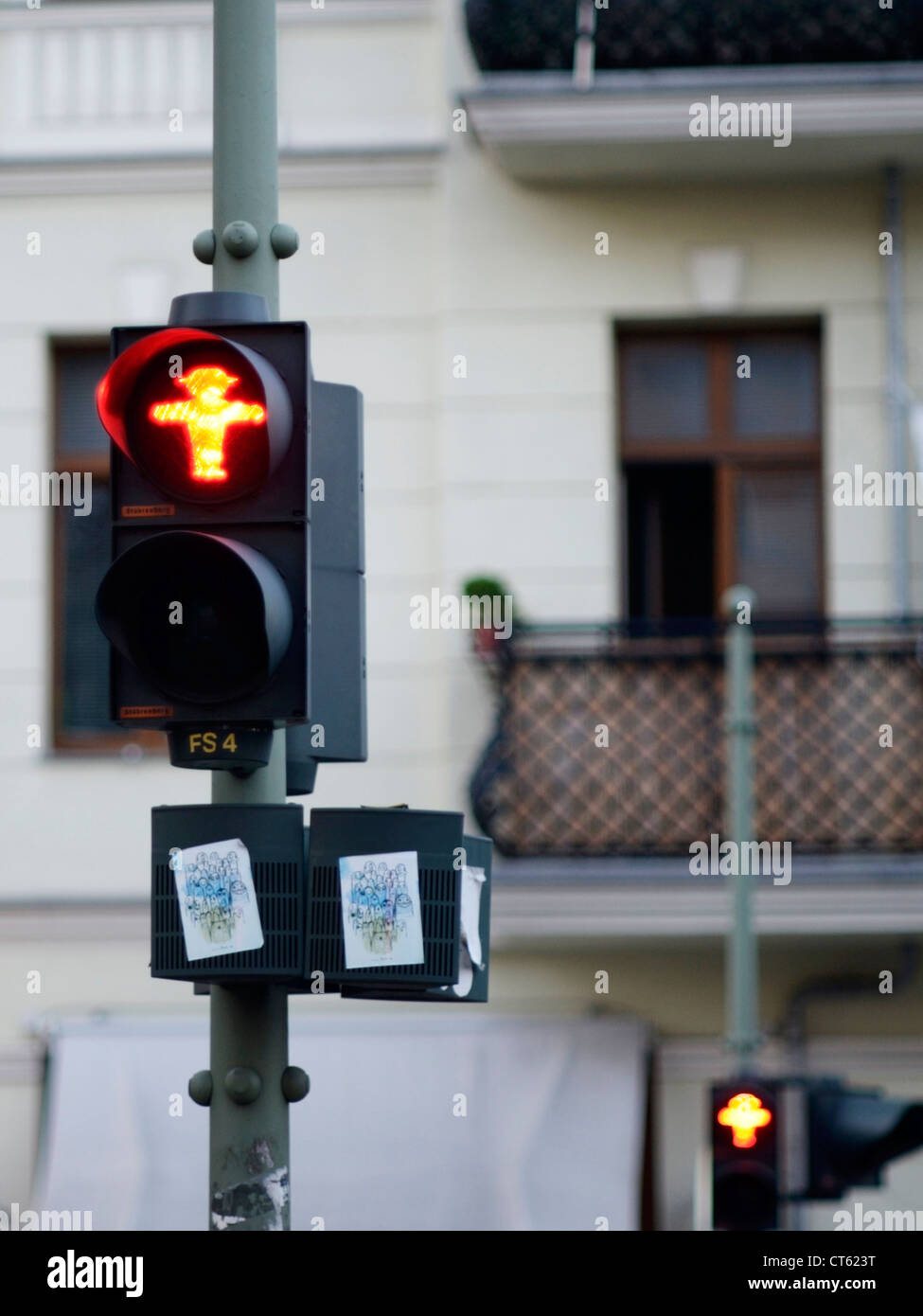 Ampel in Berlin Stockfoto