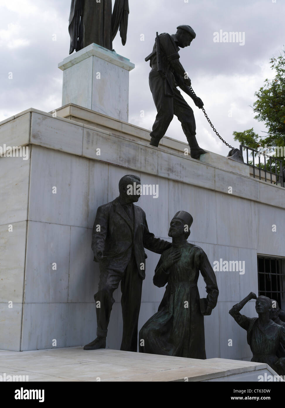 dh Altstadt Süd NICOSIA Zypern Eleftheria Statuen am Freiheitsdenkmal Lefkosia Podocataro Stockfoto
