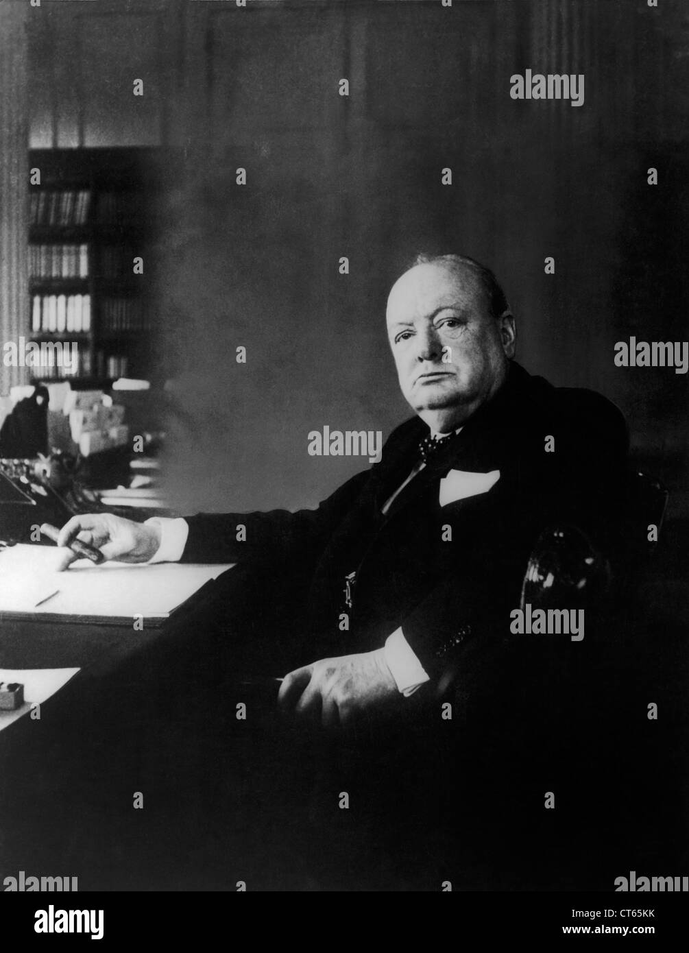 Porträt von Winston Churchill Stockfoto