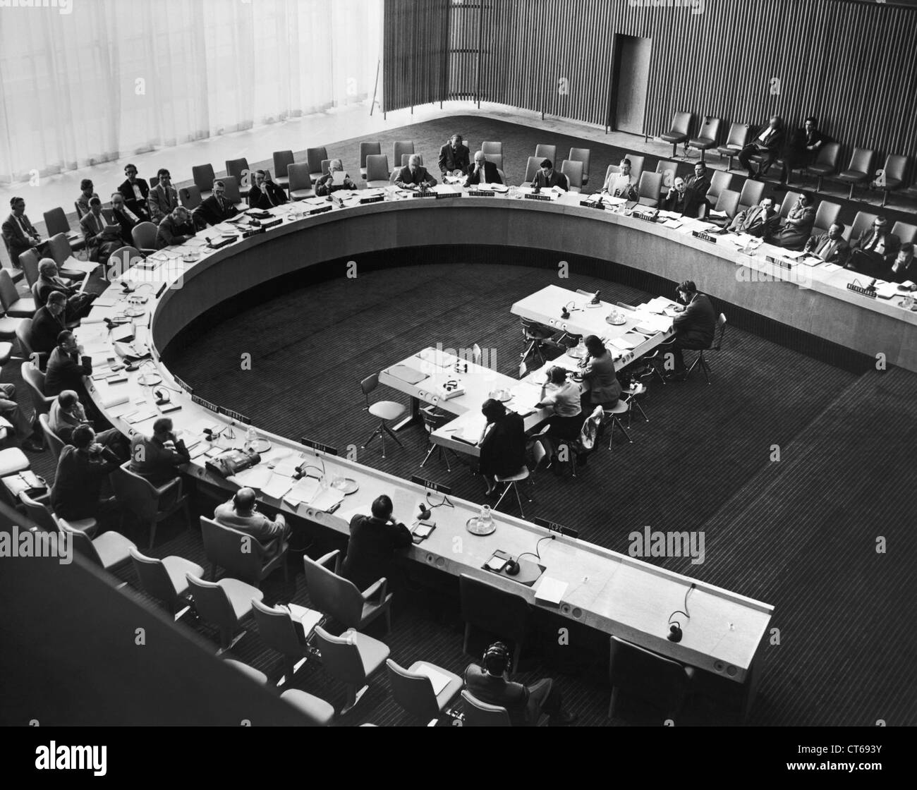 Treffen im Gebäude der Vereinten Nationen, New York City Stockfoto
