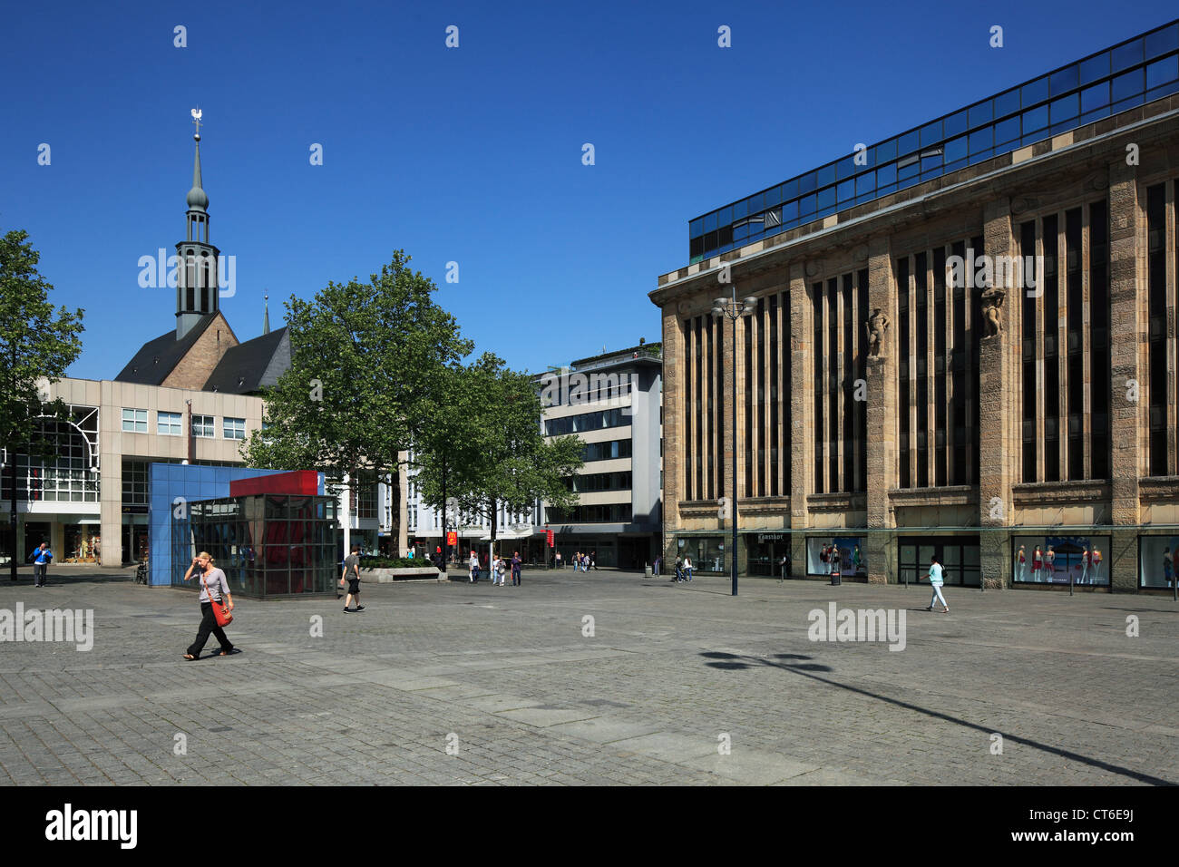 Hansaplatz Mit Kaufhausfassade Theodor Althoff, Heute Karstadt