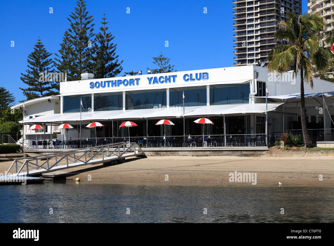 Southport Yacht Club Hauptquartier und Club Haus an der Gold Coast broadwater Stockfoto