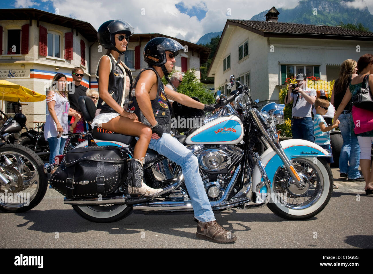 Schweiz, Brunnen, Harley Davidson festival Stockfotografie - Alamy