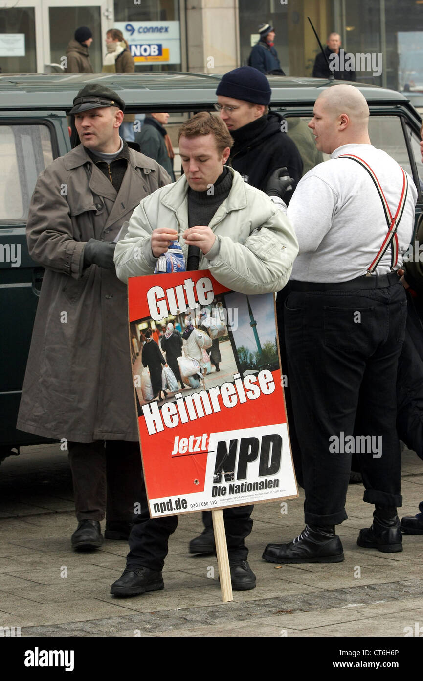 Thomas Steiner Wulff (NPD) in Kiel Stockfoto