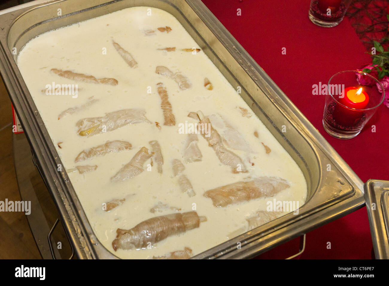 sortiert in Scheiben geschnittenen Schweinebraten Stockfoto