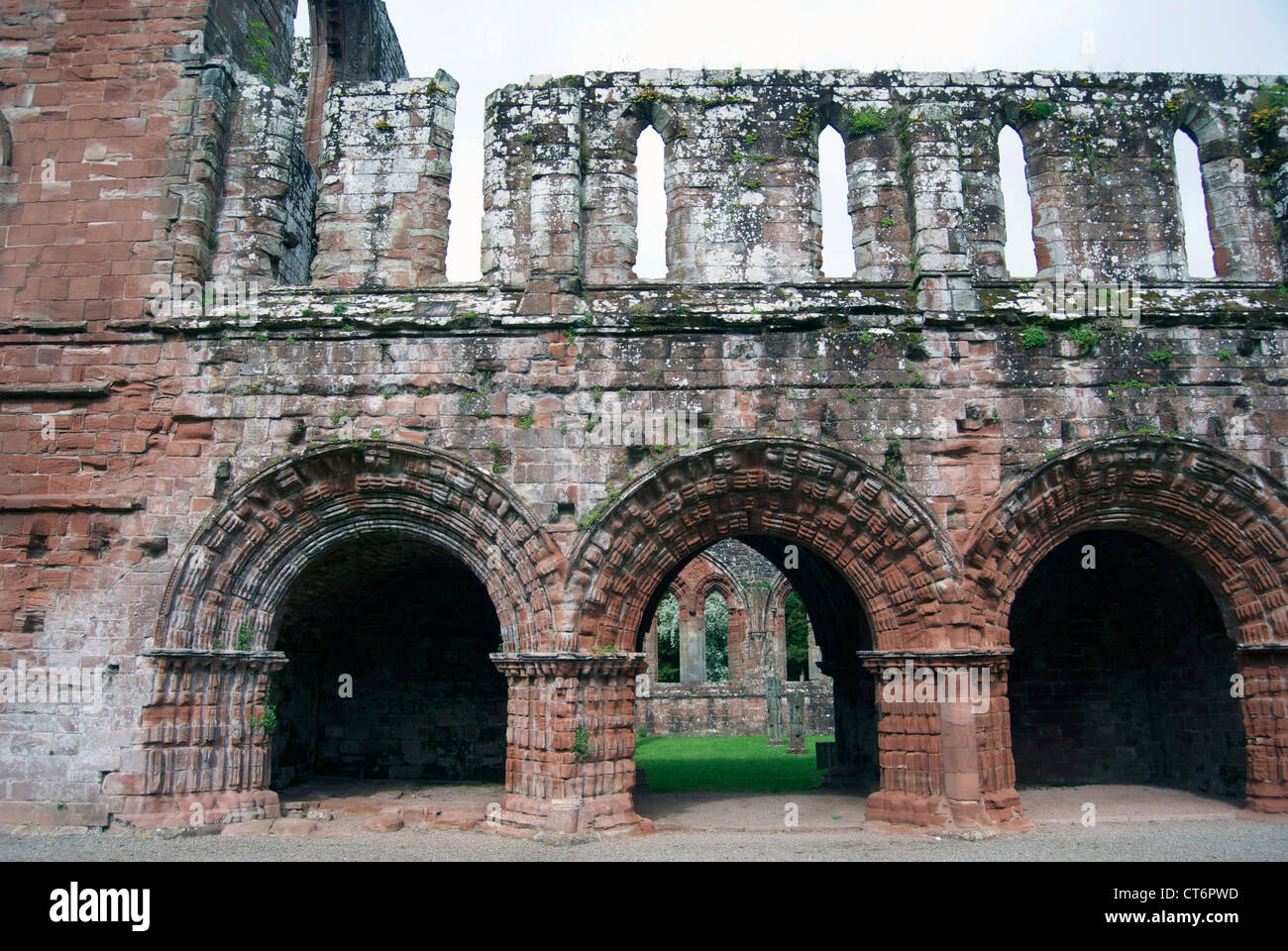 Zerstörten Furness Abbey im Lake District Stockfoto