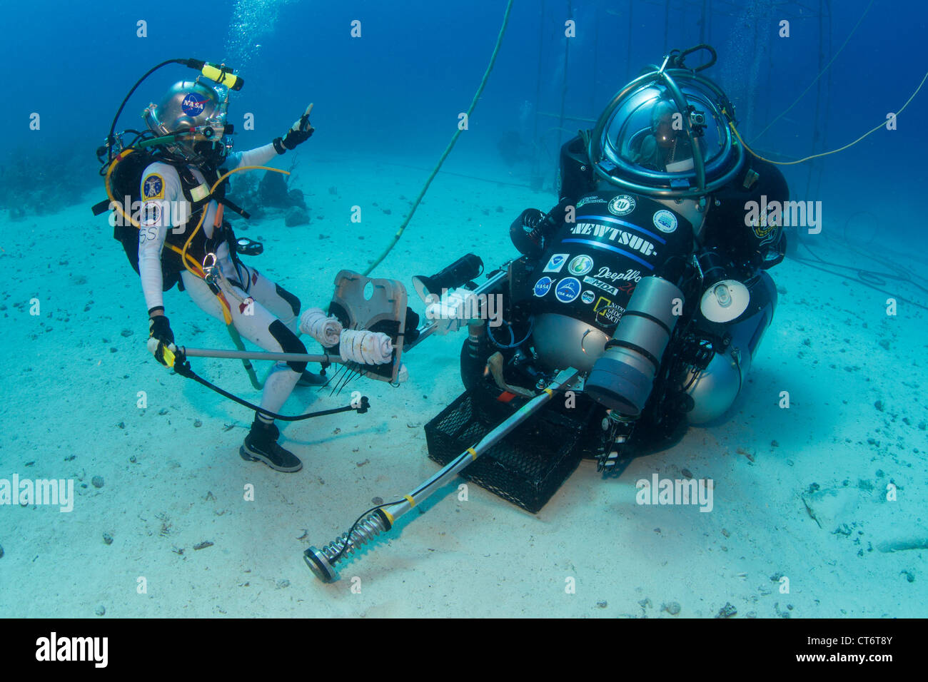 NASA-Astronauten trainieren mit tiefen Arbeiter u-Boot Stockfoto