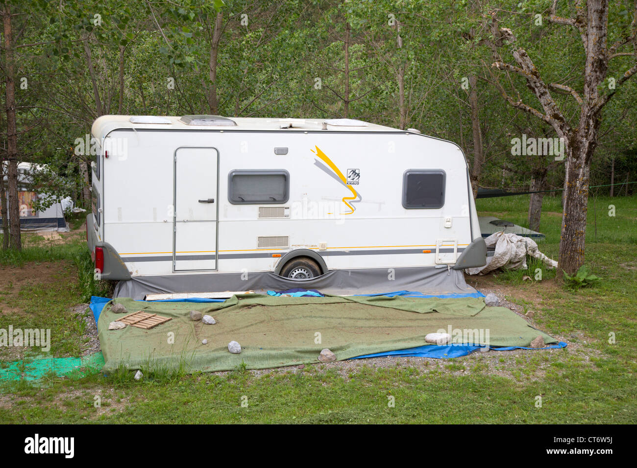 Camping Valle De Pineta; Ordesa Park; Spanien Stockfoto