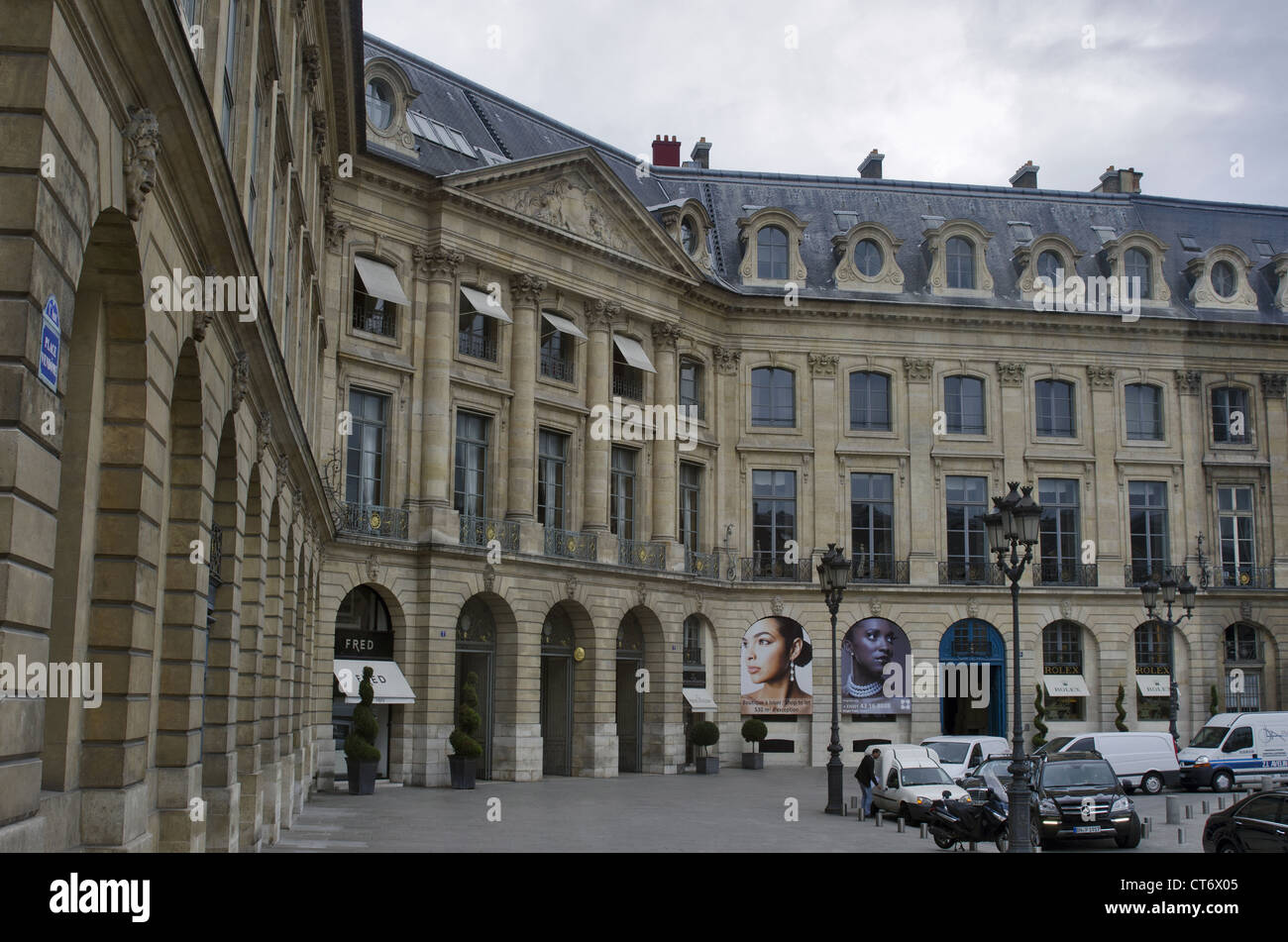 Place Vendôme, ein Quadrat im 1. Arrondissement von Paris, Frankreich Stockfoto