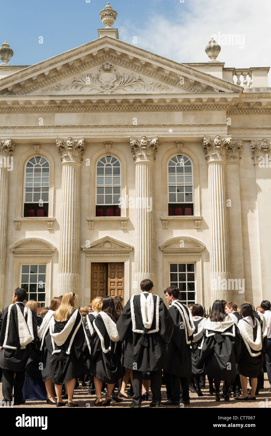 Abschlusstag für Studenten an der Universität Cambridge, 2012 (28. Juni). Stockfoto