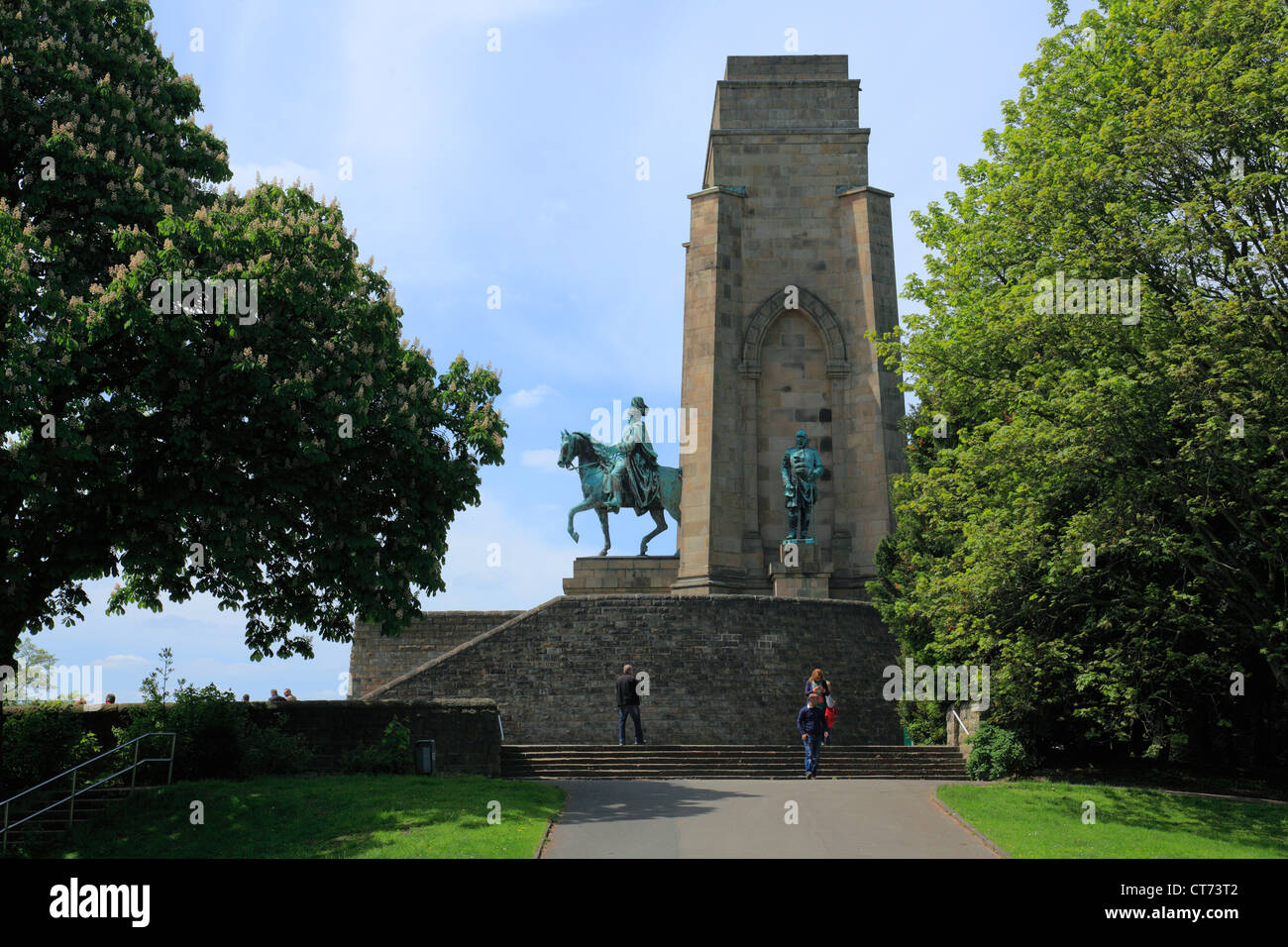 Kaiser-Wilhelm-Denkmal in Dortmund-Syburg, Ruhrgebiet, Nordrhein-Westfalen, Kaiser Wilhelm I., dsub Otto von Bismarck Stockfoto