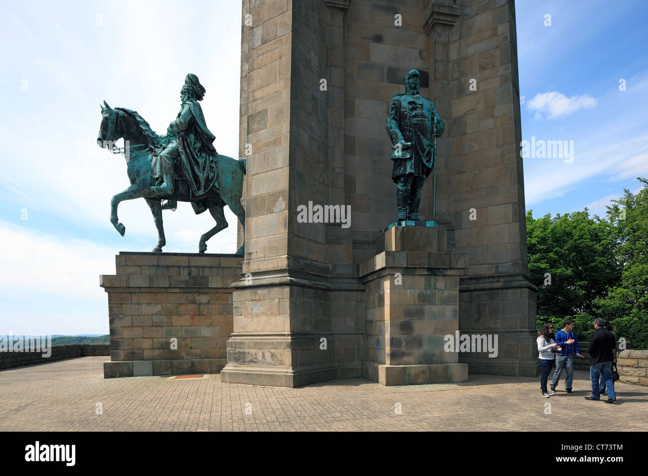 Kaiser-Wilhelm-Denkmal in Dortmund-Syburg, Ruhrgebiet, Nordrhein-Westfalen, Kaiser Wilhelm I., dsub Otto von Bismarck Stockfoto