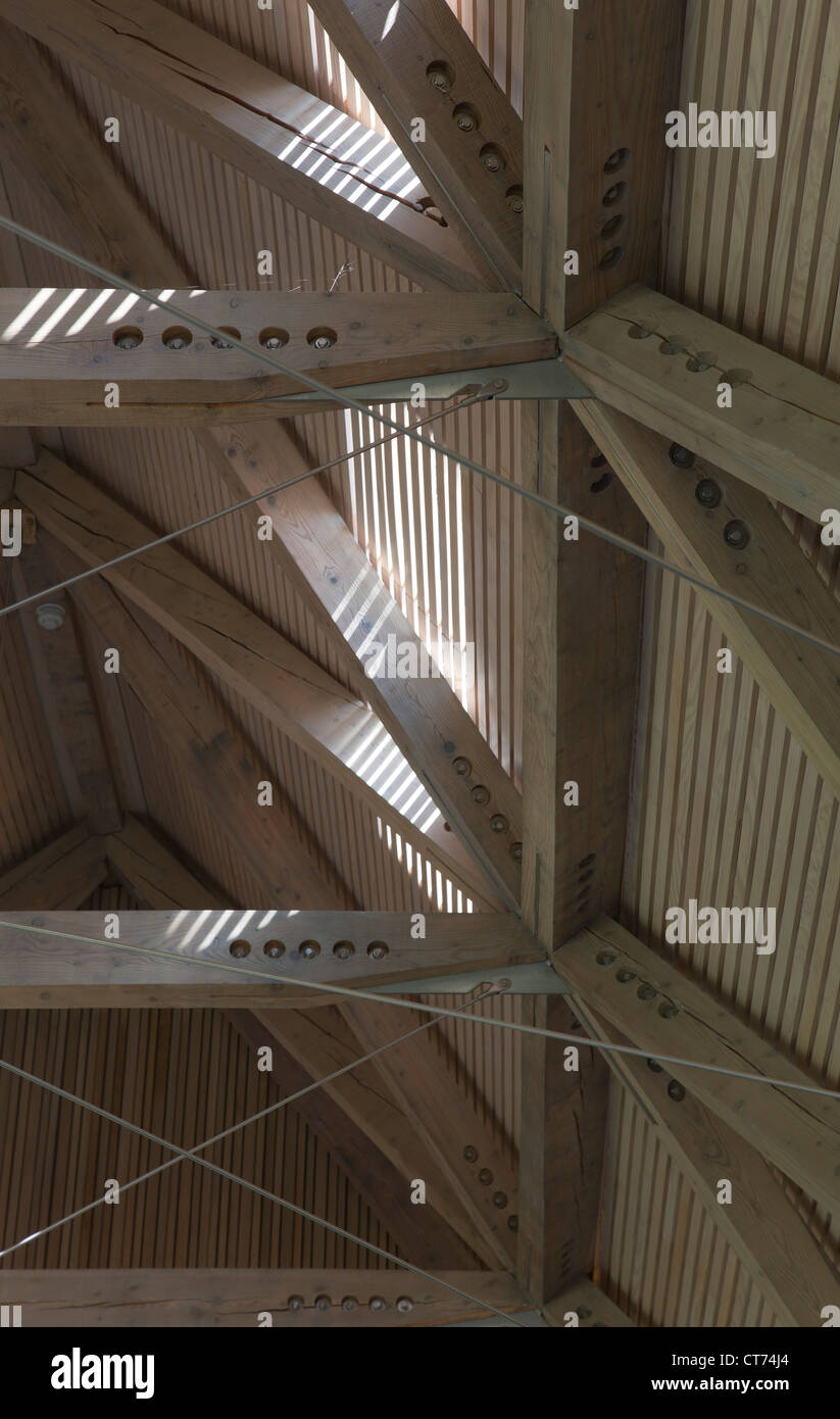 New Inn und Besucherzentrum, Stowe, Buckingham, Großbritannien. Architekt: Cowper Griffith Architekten, 2012. Detail des Interieurs Stockfoto