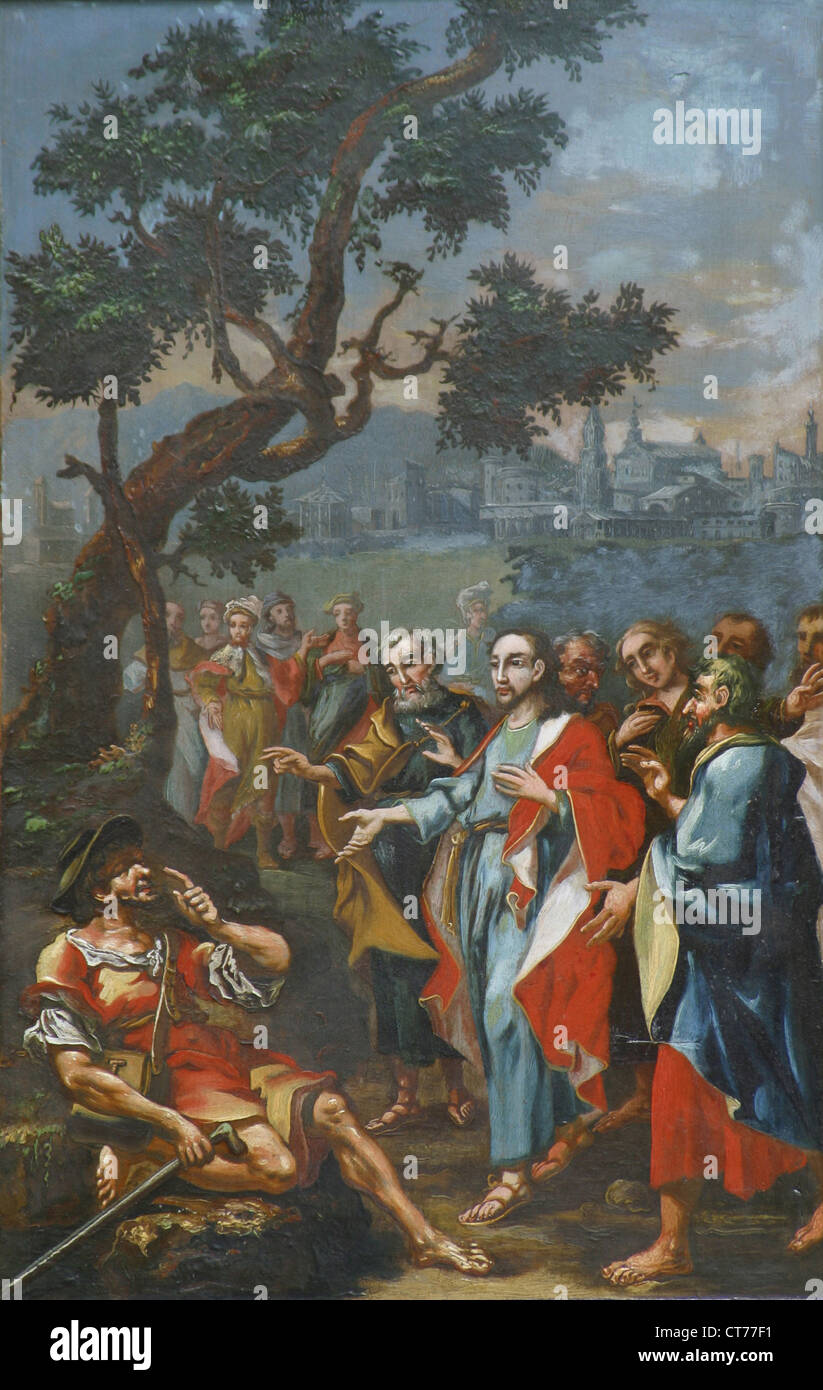 Wunder Jesu: Heilung des blinden Stockfoto, Bild: 49332053 - Alamy