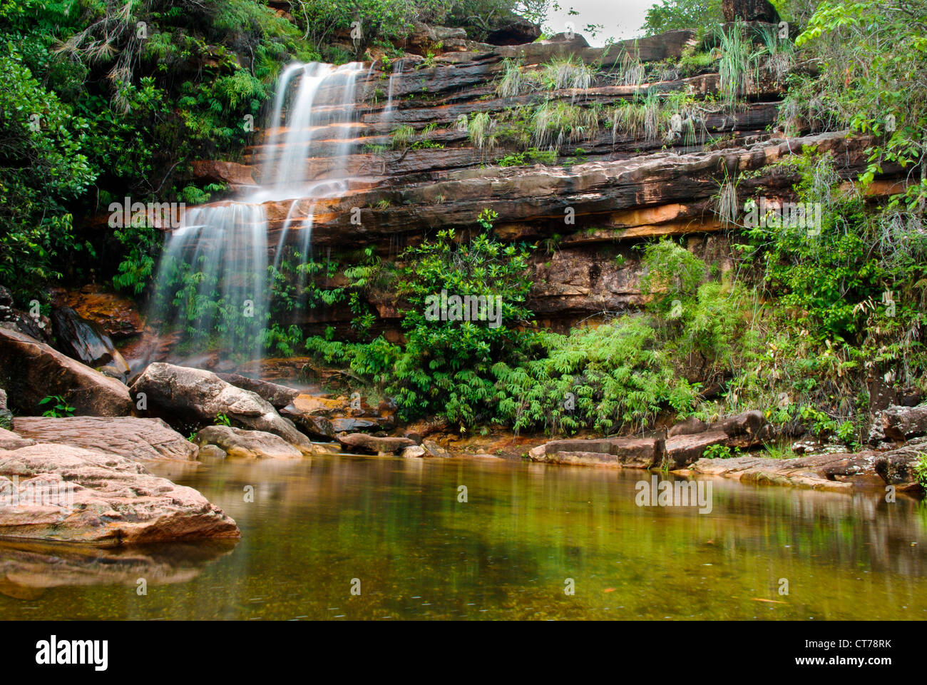 Ein Wasserfall in Chapada Diamantina (Brasilien) Stockfoto