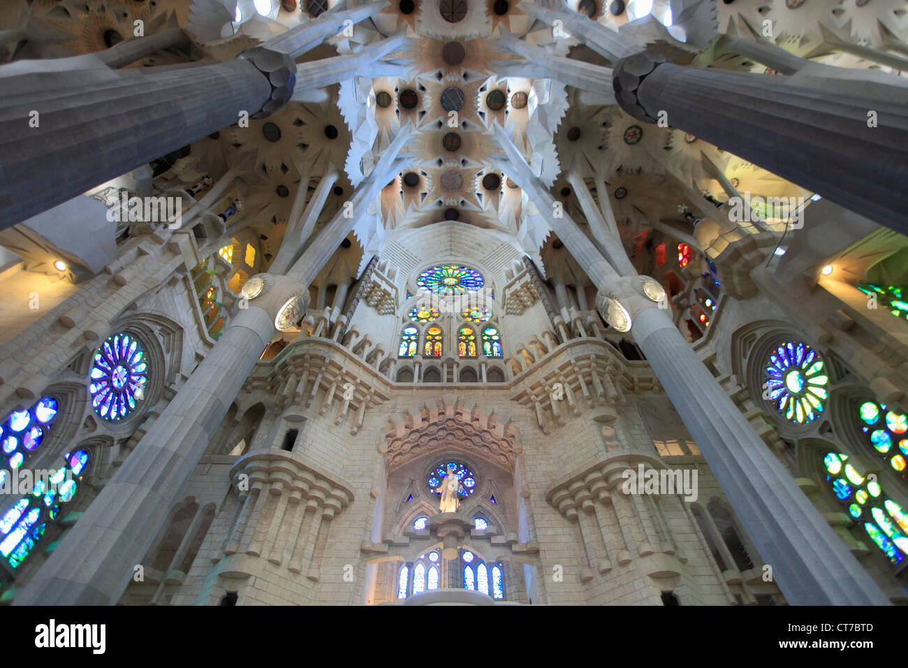 Spanien, Katalonien, Barcelona, Sagrada Familia, Basilika, Interieur, Stockfoto