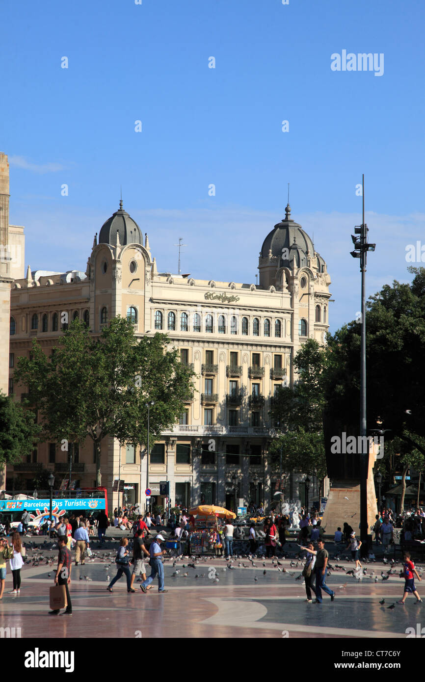 Spanien, Katalonien, Barcelona, Placa de Catalunya, Stockfoto