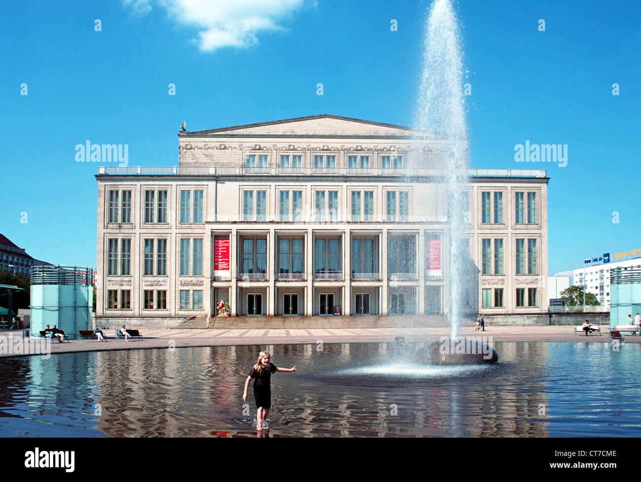 Leipziger Opernhaus am Augustusplatz Stockfoto