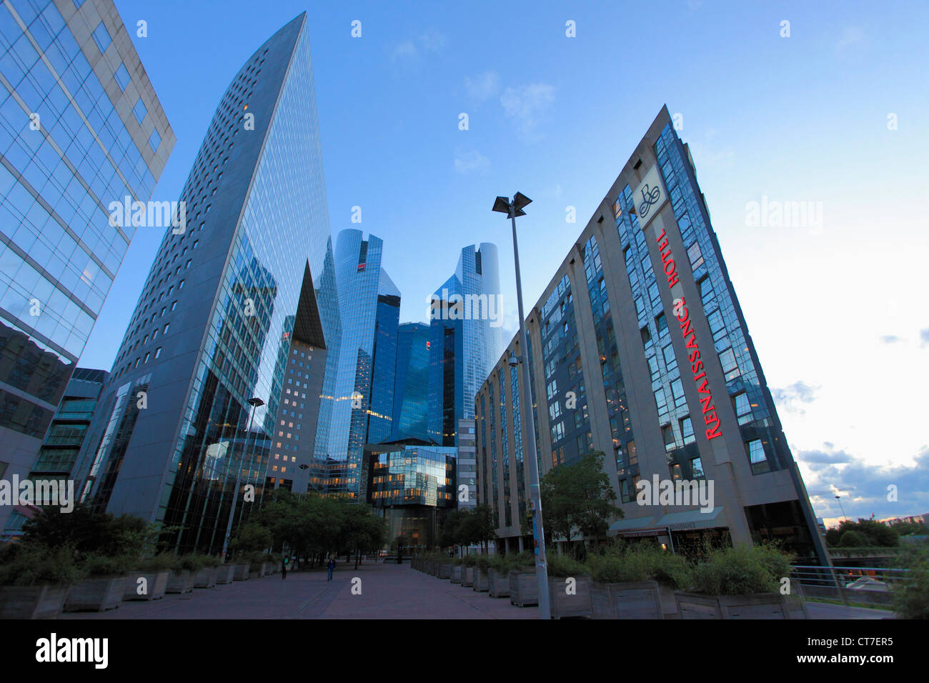 Frankreich, Paris, La Défense, Geschäftsviertel, Wolkenkratzer, Stockfoto