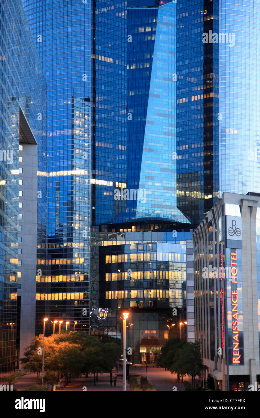 Frankreich, Paris, La Défense, Geschäftsviertel, Wolkenkratzer, Stockfoto