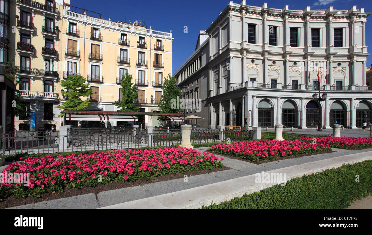 Spanien, Madrid, Plaza de Oriente, Teatro Real, Stockfoto