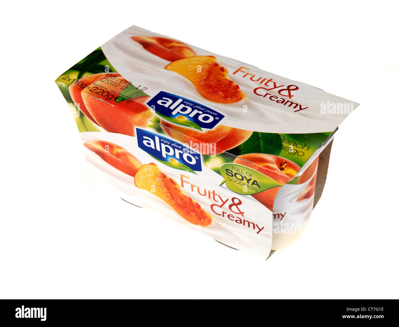 Alpro soja Frucht Joghurt Stockfotografie - Alamy