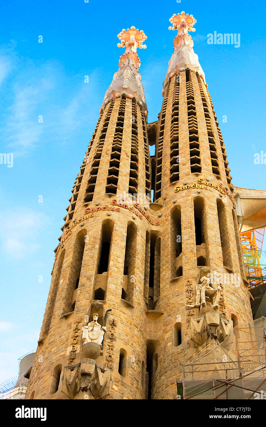 Sagrada Familia von Antoni Gaudi in Barcelona Spanien Stockfoto