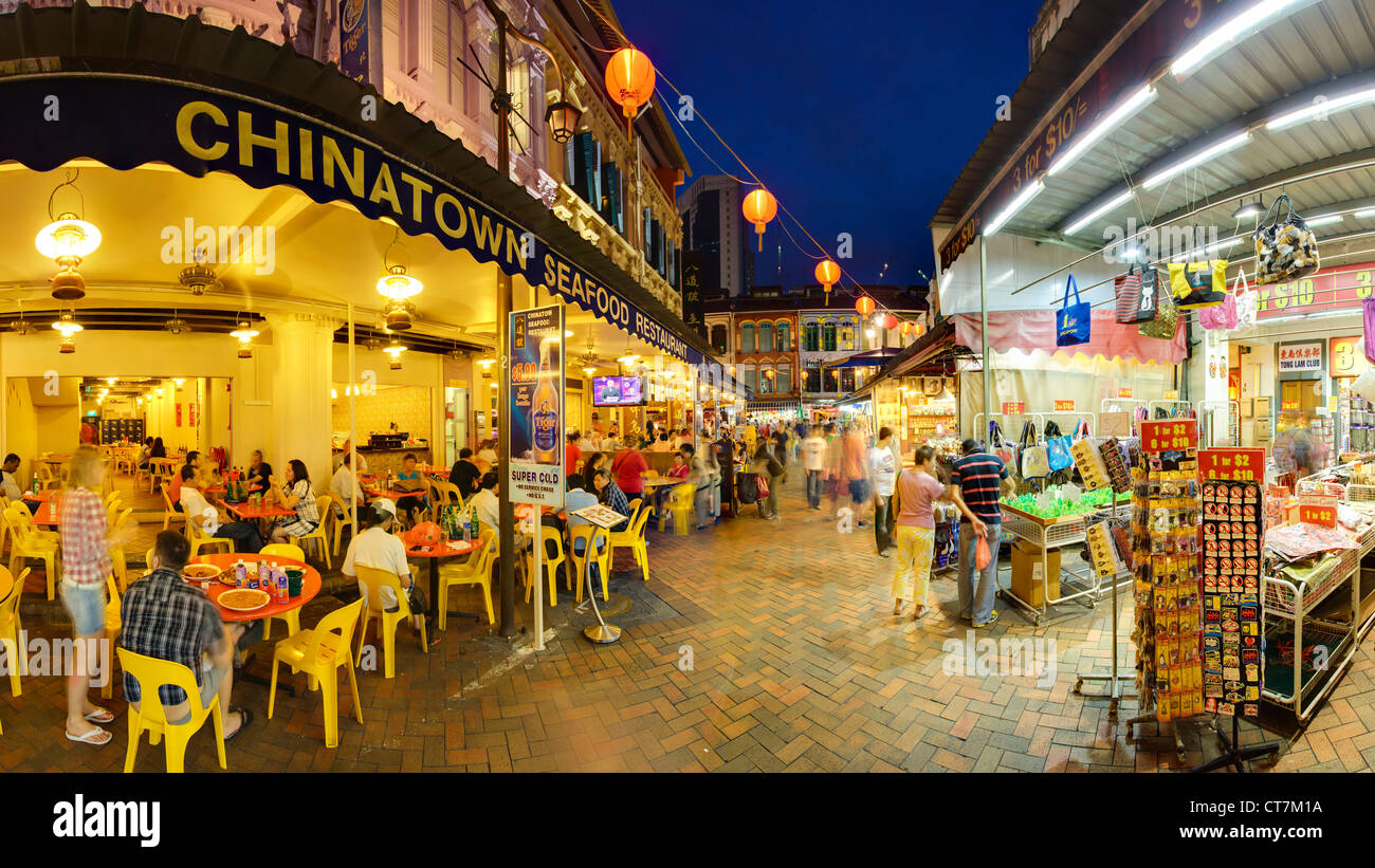 Restaurants und Cafés in Chinatown, Singapur, Südostasien, Asien Stockfoto