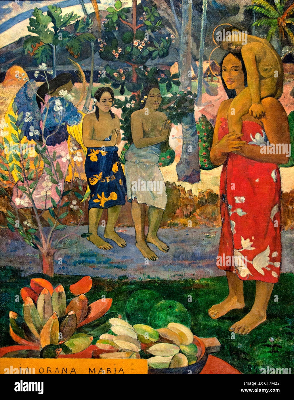 IA Orana Maria Gegrüßet seist du Maria 1891 Paul Gauguin 1848 – 1903 Frankreich Französisch Stockfoto