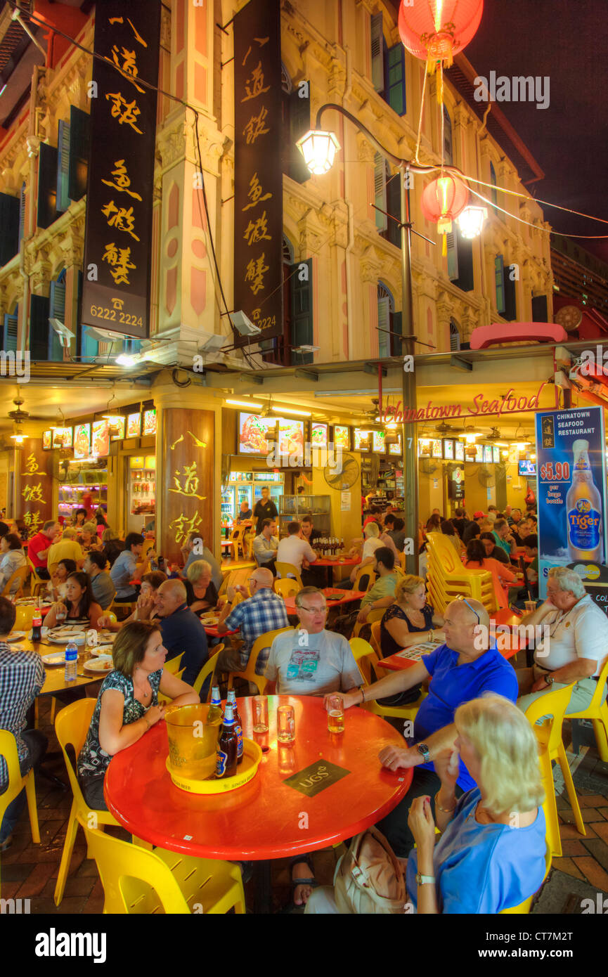 Restaurants und Cafés in Chinatown, Singapur, Südostasien, Asien Stockfoto