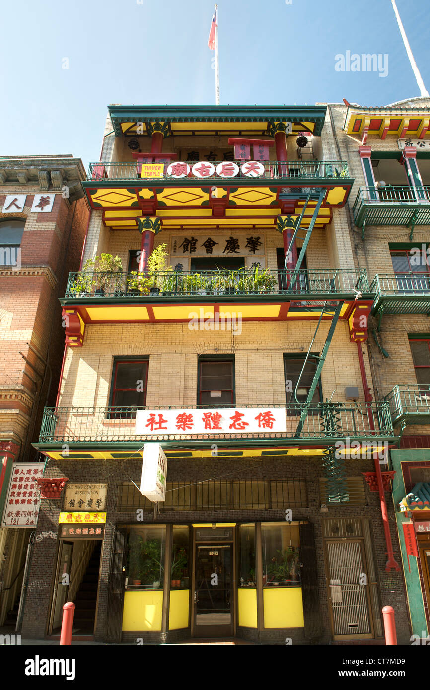 Tin wie Tempel im Stadtteil Chinatown von San Francisco, Kalifornien, USA. Stockfoto