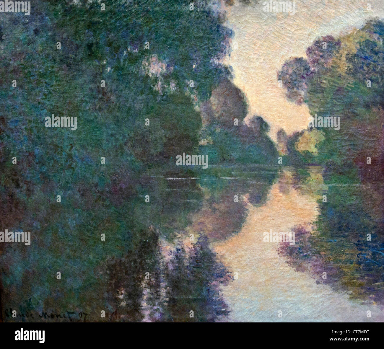 Morgen auf der Seine in der Nähe von Giverny 1897 Claude Monet 1840-1926 Frankreich Französisch Stockfoto