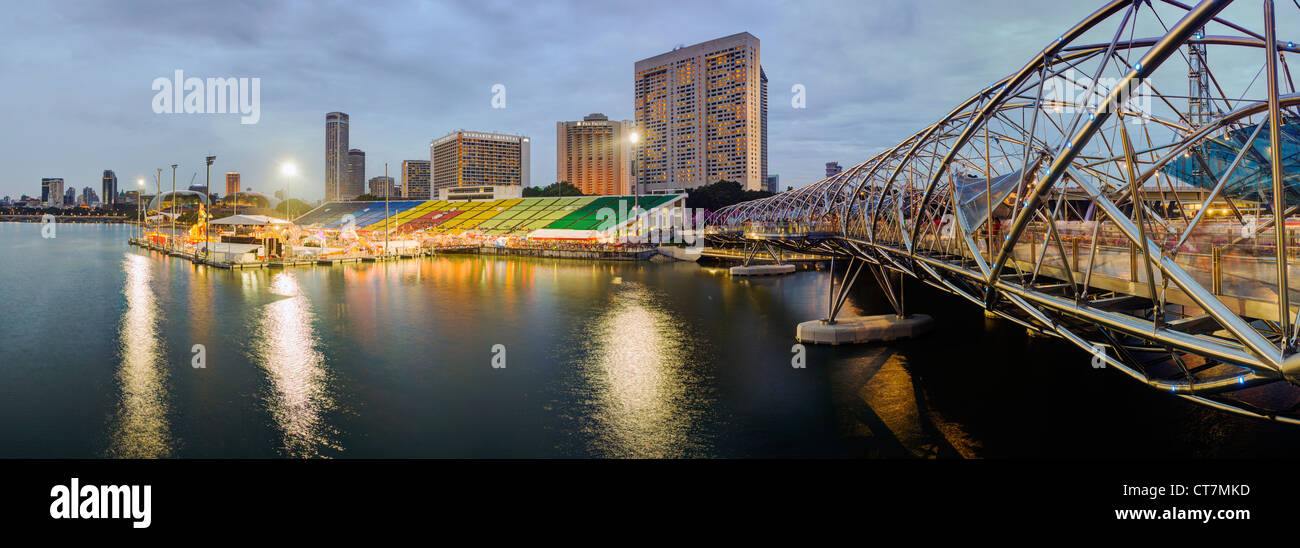 Die Helix-Brücke, Marina Bay, Singapur, Süd-Ost-Asien Stockfoto