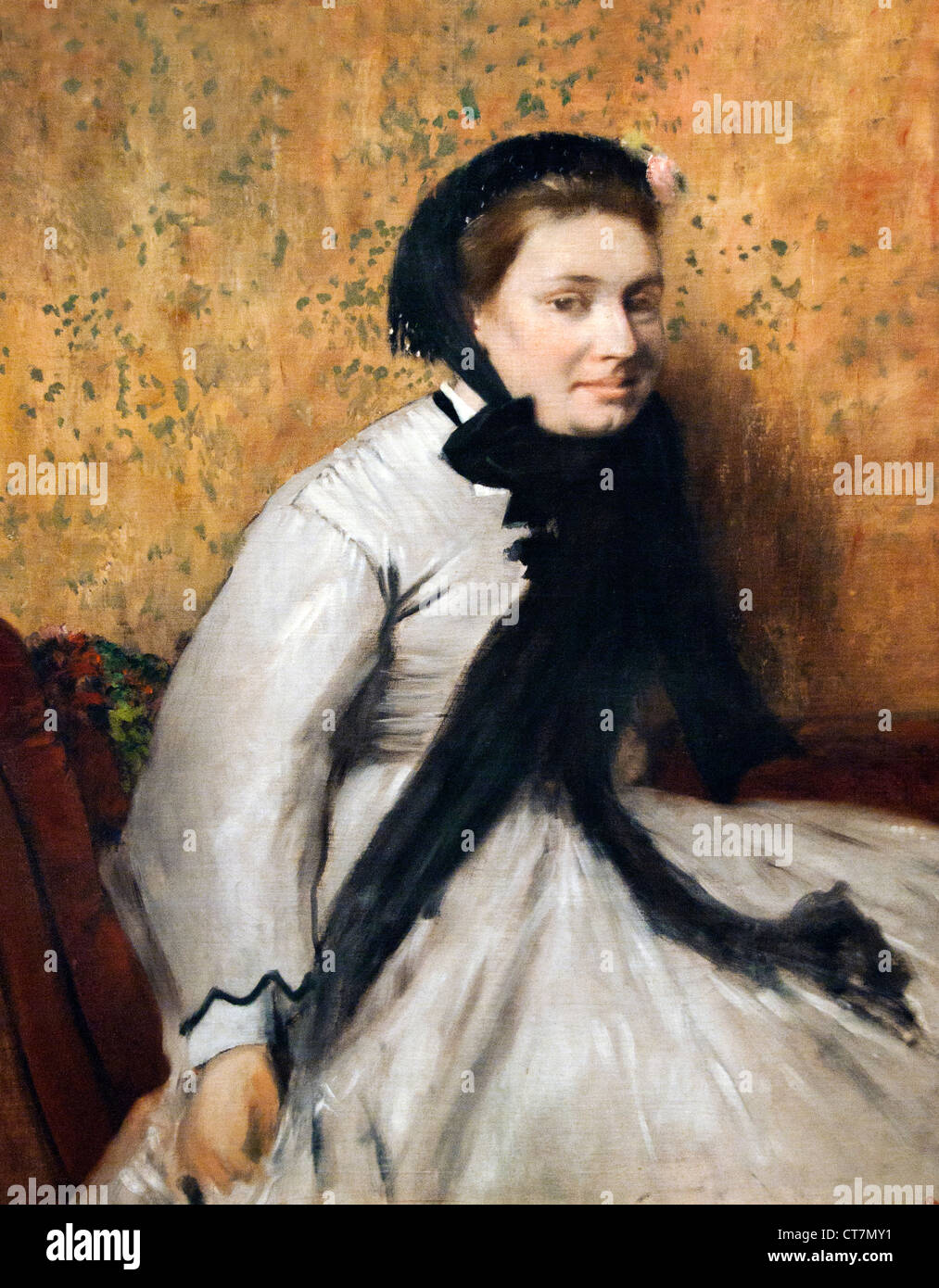 Bildnis einer Dame in grau 1865 Edgar Degas 1834-1917 Frankreich Französisch Stockfoto