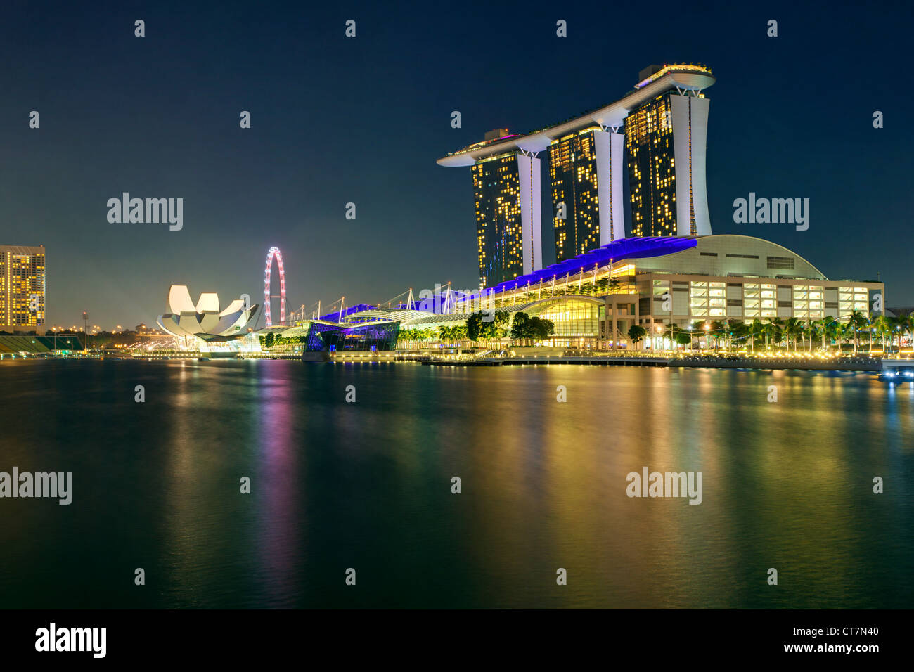 Marina Bay Sands, Marina Bay, Singapur, Süd-Ost-Asien Stockfoto
