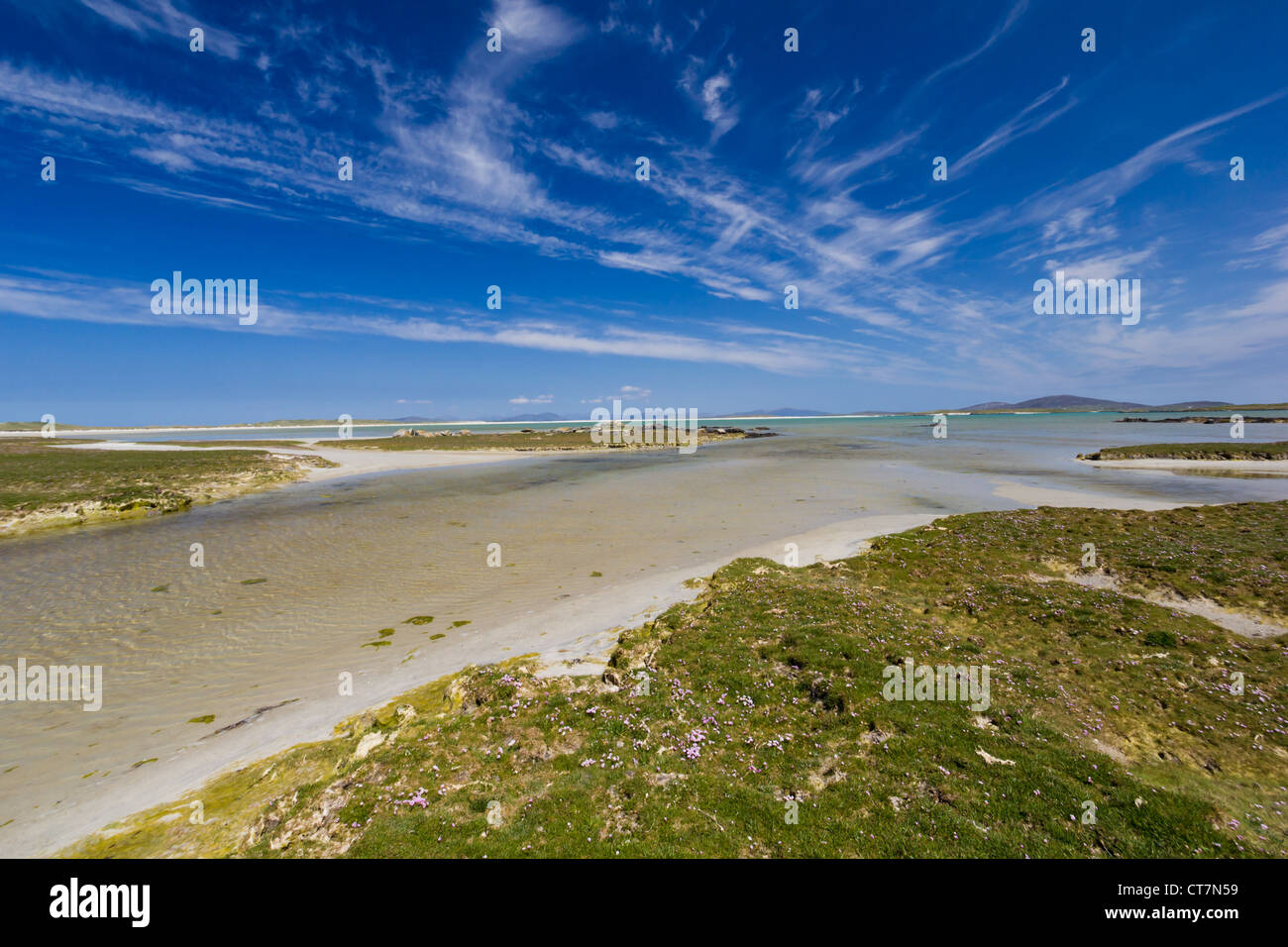 Machair in North Uist (äußeren Hebriden Schottlands) Stockfoto