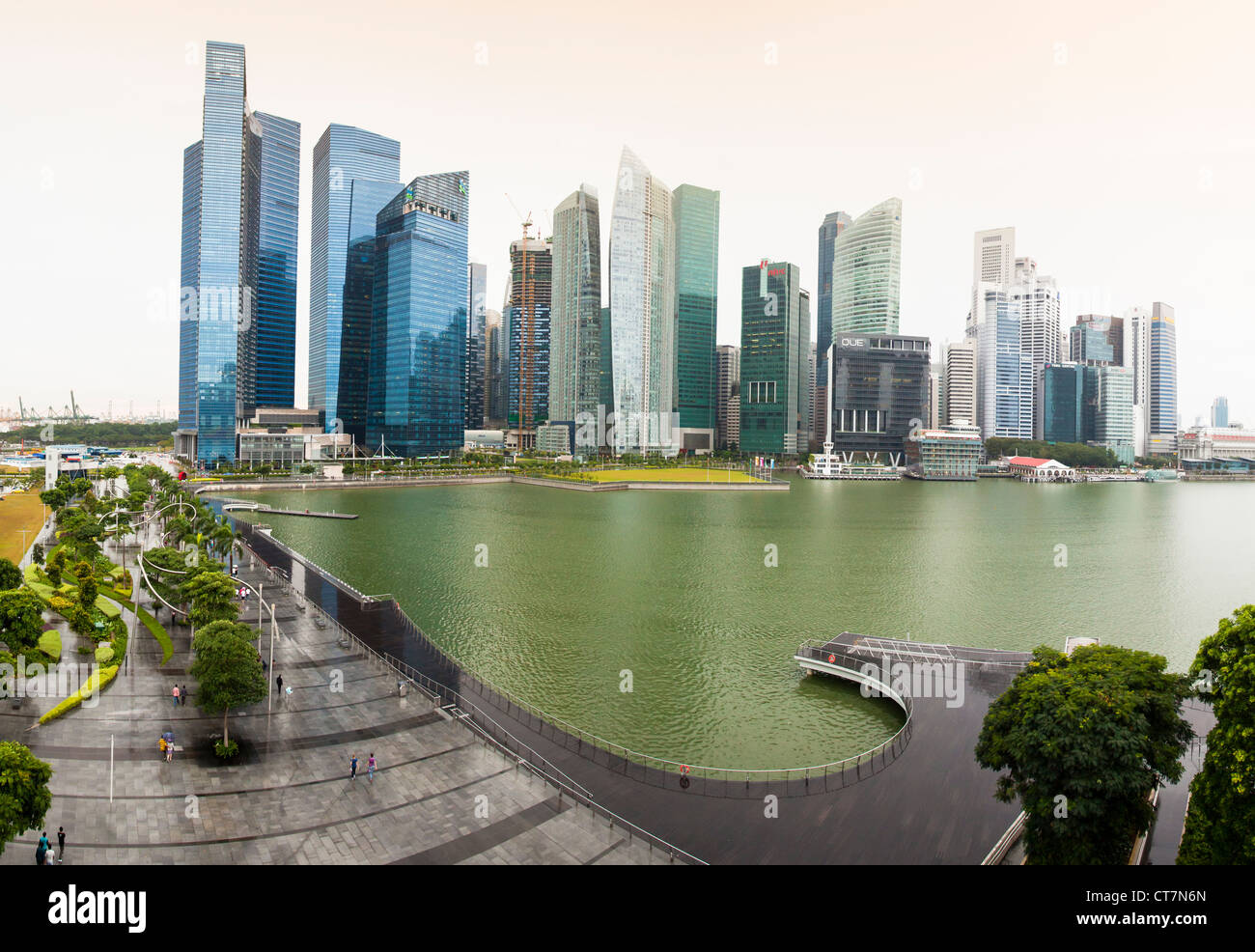 South East Asia, Singapur, Bankenviertel, Stadtzentrum und Marina Bay Stockfoto